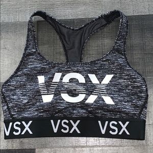 VSX gray marbles sports bra